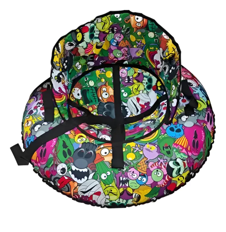 Deslizador Inflable Nieve 100cm con Respaldo y Manillas-0