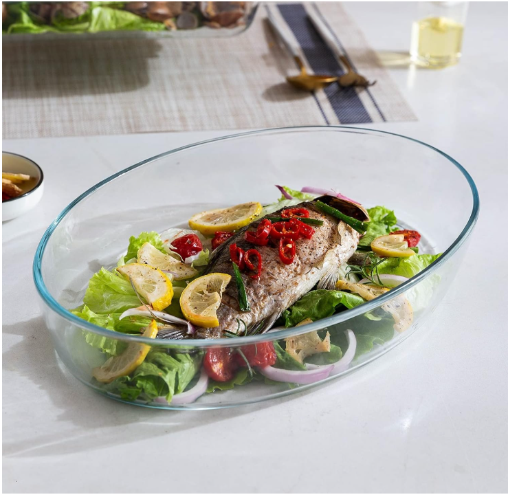 Fuente De Vidrio Redonda 3 Litros 35 Cm Para Horno-4