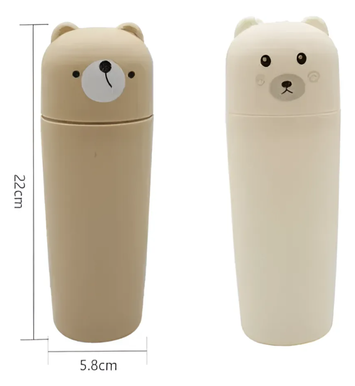 Set 3 Porta Cepillos De Dientes Vaso Estuche Viaje Dise o Oso-5