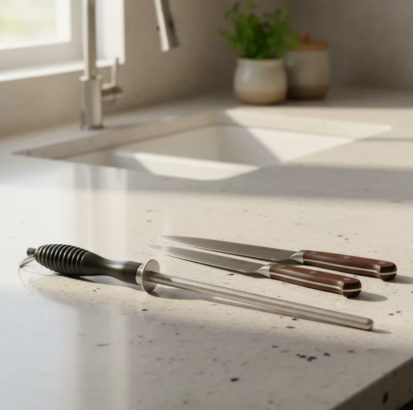 Chaira Afilador de chuchillo Acero 33 cm Mango Ergon mico-5