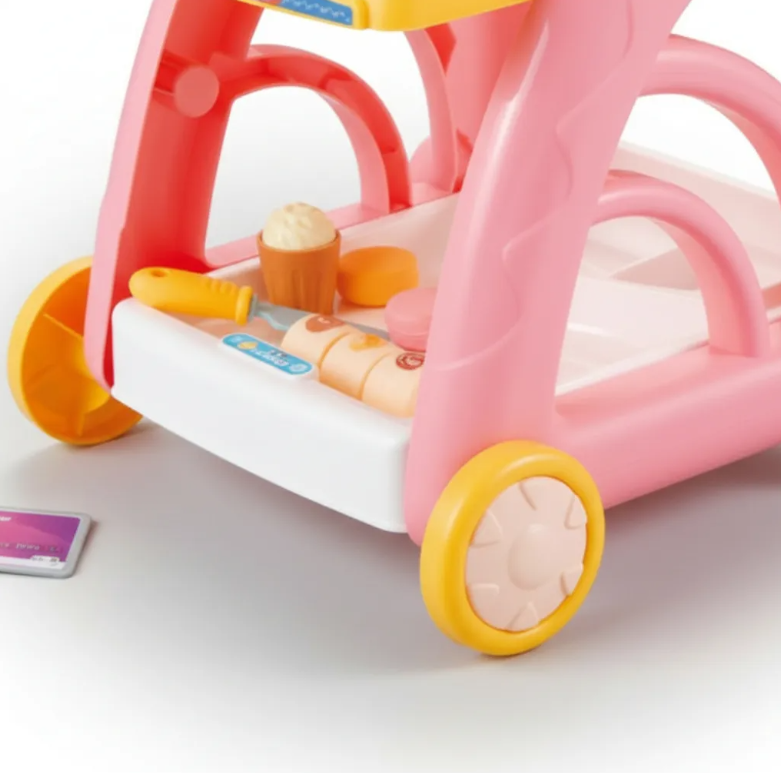 Juguete Cocina Carrito De Helados Rosa-2