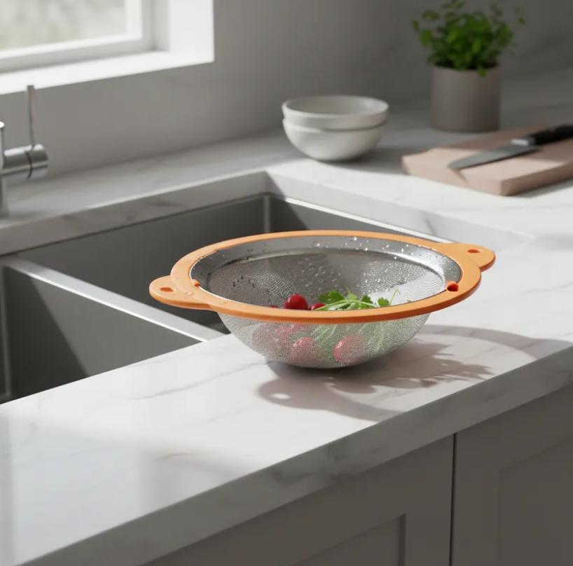 Colador de Acero Inoxidable Malla Fina 18cm Cocina-5