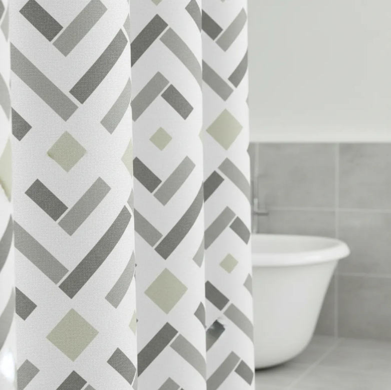 Cortina De Baño Geometrica 180x180-3