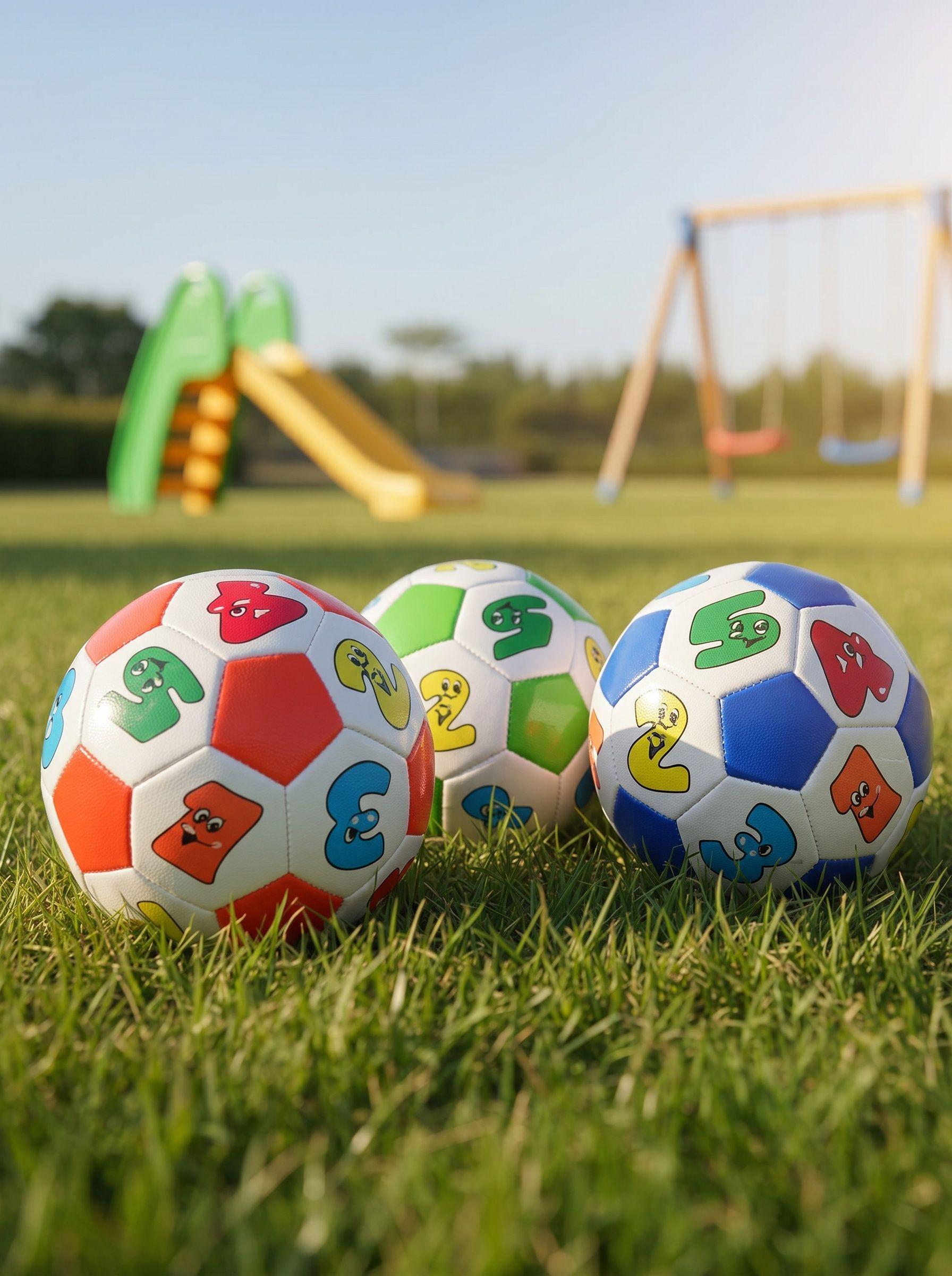 Pelota De Futbol Infantil Didactica Con Numeros 15 Cm Colores-0