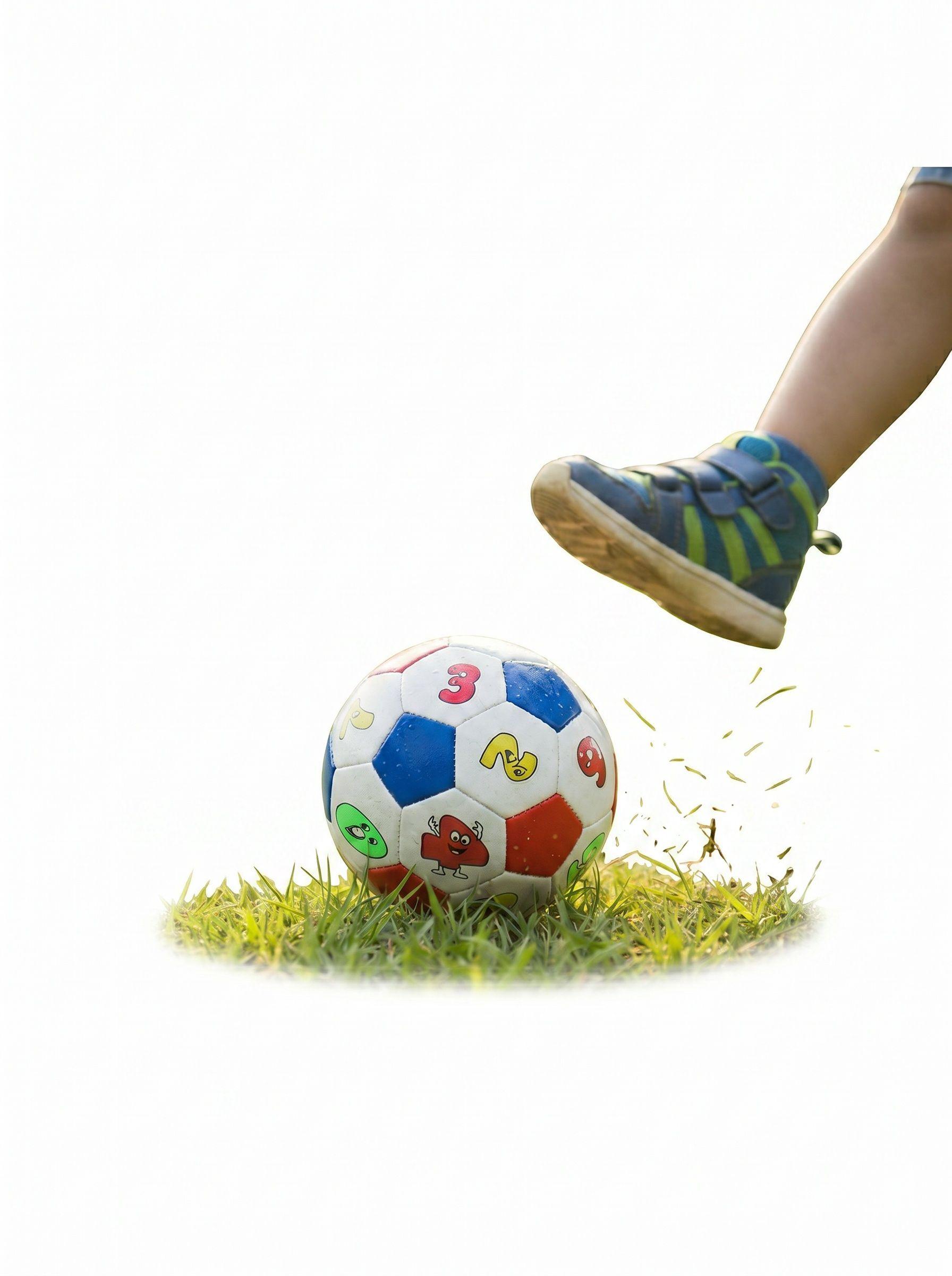 Pelota De Futbol Infantil Didactica Con Numeros 15 Cm Colores-3