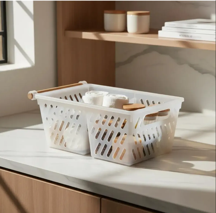 Canasto Organizador Plastico Con Mango Multiuso-2