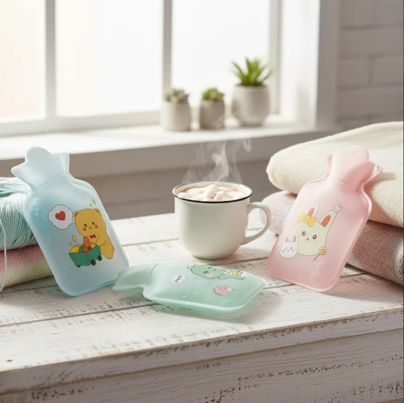 Set X4 Guatero De Mano 300ml Con Funda De Felpa-3