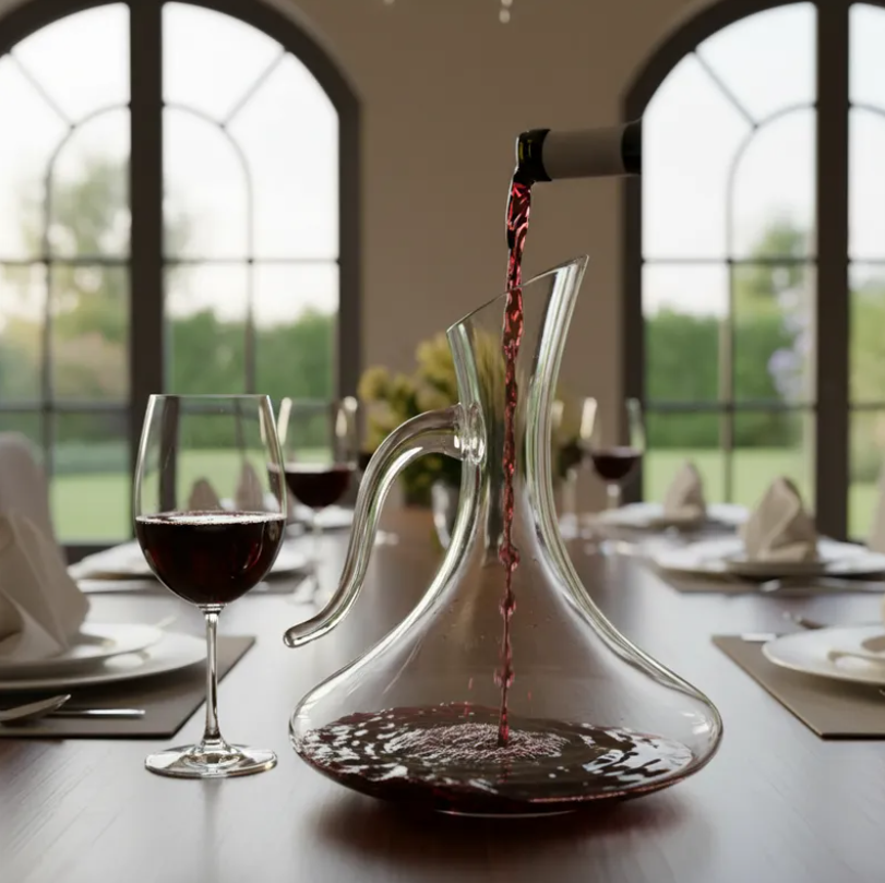 Decantador De Vidrio Gen rica Con Aireador-5