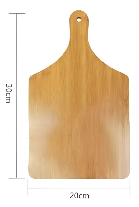 Set X3 Tabla De Bamb Para Picar Y Servir Con Mango 30x20cm-4