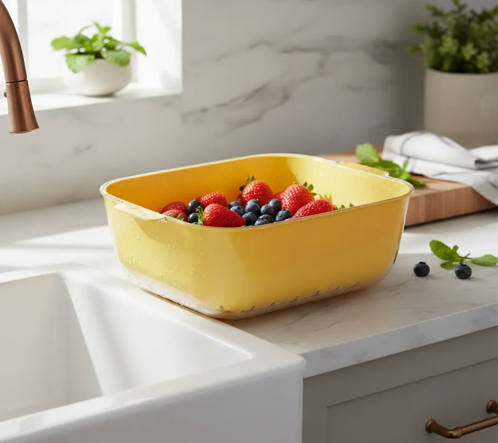 Colador rectangular grande para cocina-2