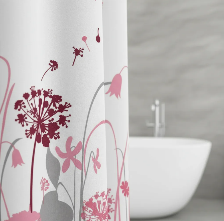 Cortina de Baño con Estapanpado de Mariposas-4