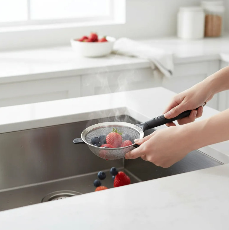 Colador de Malla Fina 26, 5 cm para Cocina y Reposteria-1