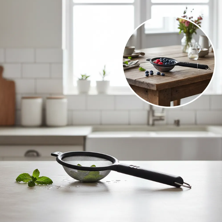 Colador de Malla Fina 26, 5 cm para Cocina y Reposteria-2