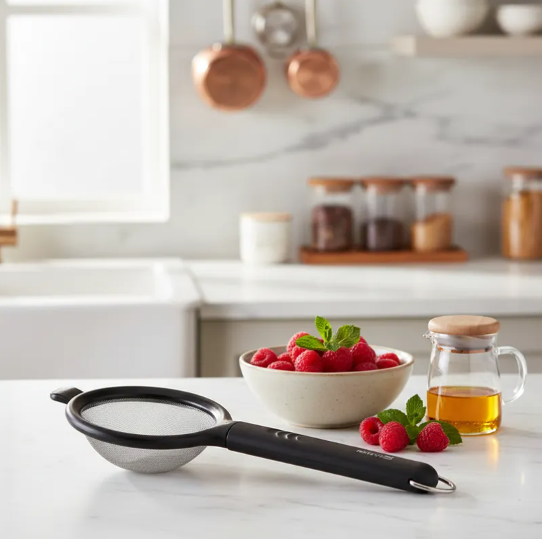 Colador de Malla Fina 26, 5 cm para Cocina y Reposteria-4