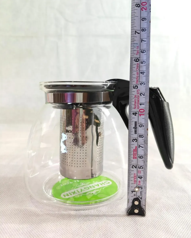 Tetera De Vidrio Con Infusor De Acero Inoxidable 1100ml-6