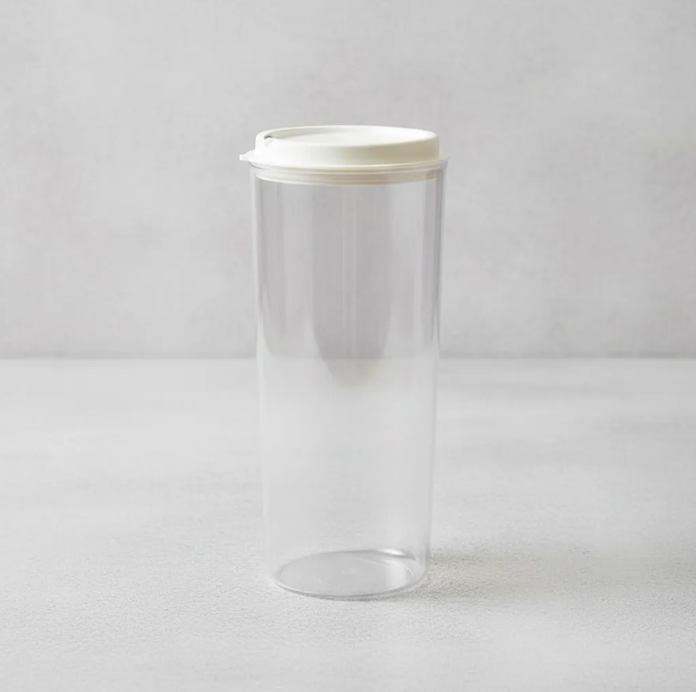 Frasco Herm tico Transparente 1500ml Con Tapa Blanca-3