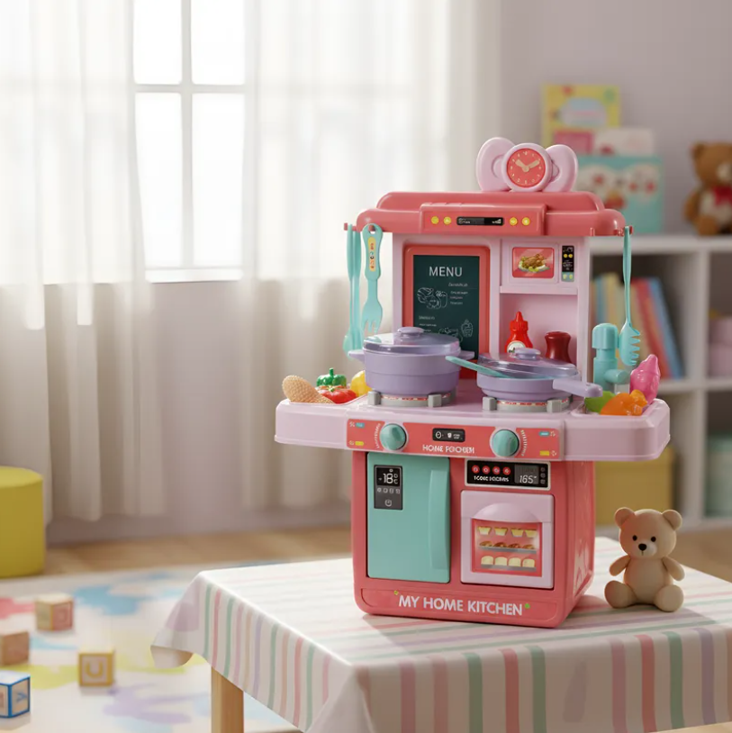 Cocina de Juguete Para Niñas con Accesorio-2