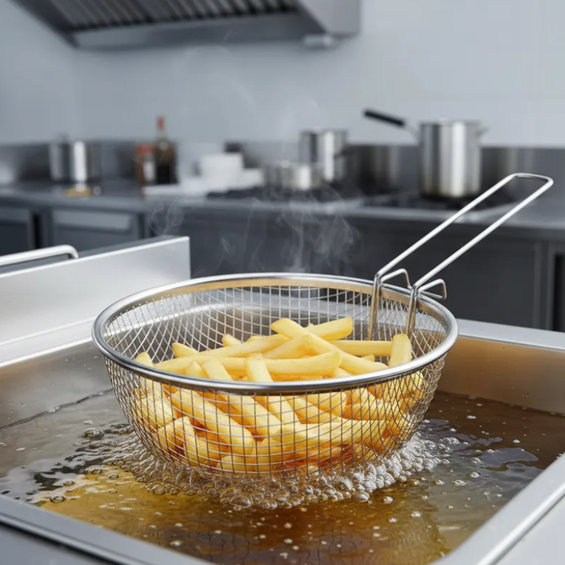 Canasto Freidor De Acero Inoxidable 20cm-3