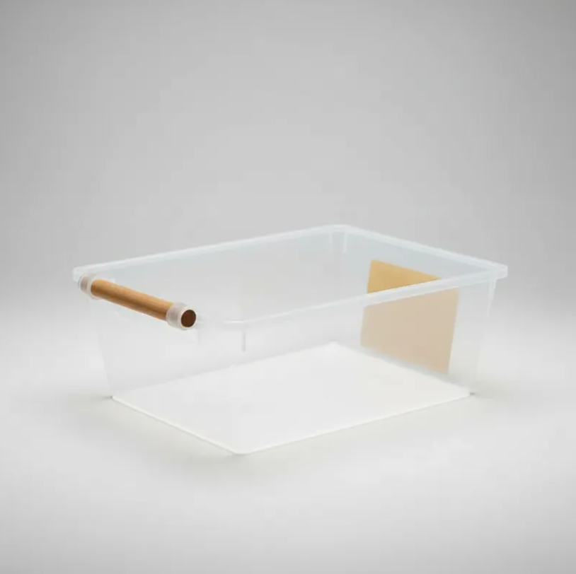 Caja organizadora transparente con asa-1