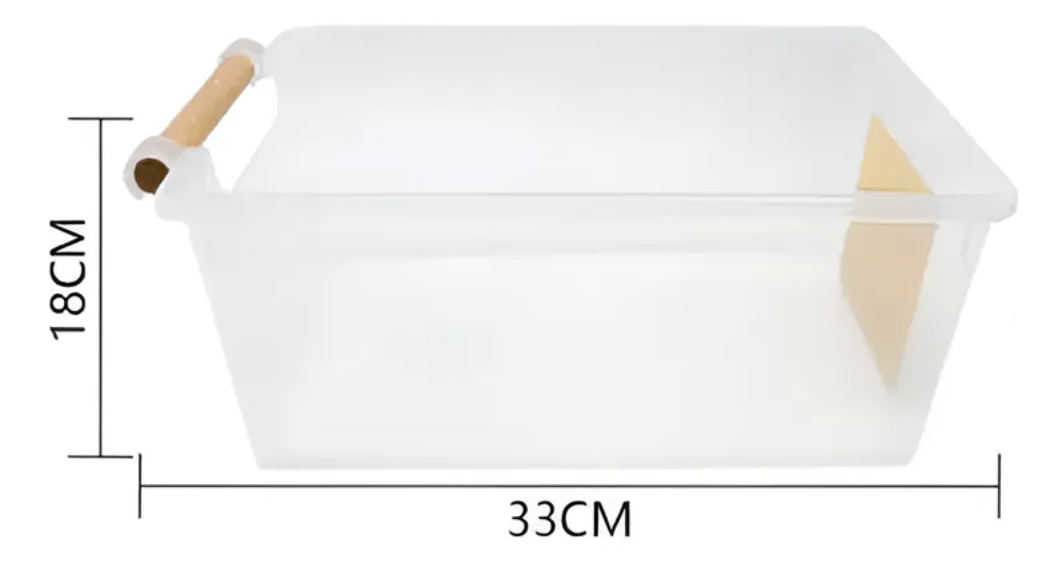 Caja organizadora transparente con asa-3