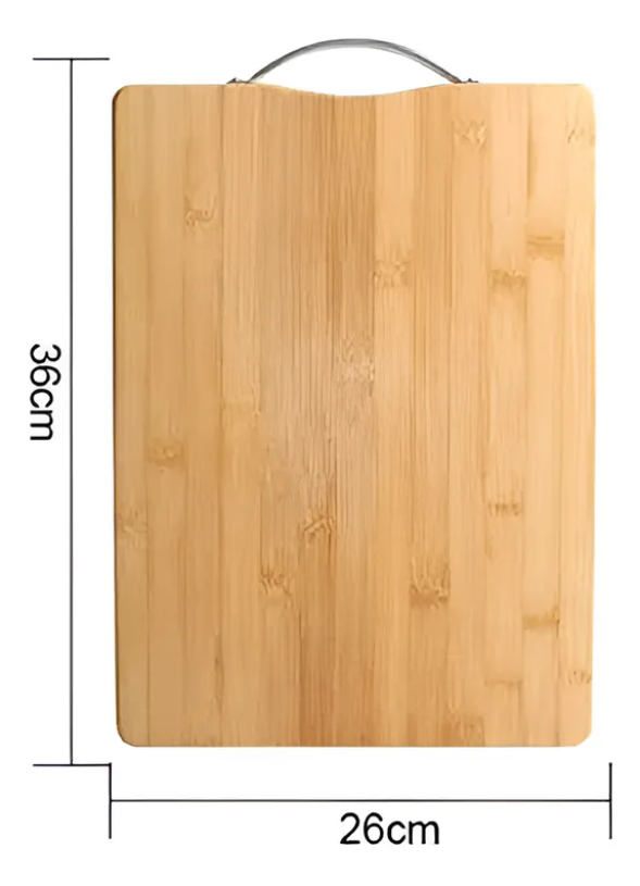 Tabla De Cortar Bamb Con Asa 36x26 Cm-3