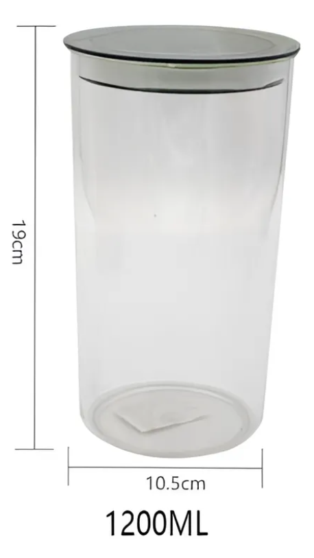 Frasco Contenedor Herm tico Acr lico 1200ml Cocina Alimento-2