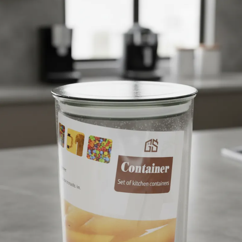 Frasco Contenedor Herm tico Acr lico 1200ml Cocina Alimento-3