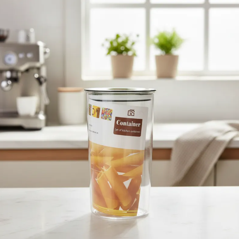 Frasco Contenedor Herm tico Acr lico 1200ml Cocina Alimento-5