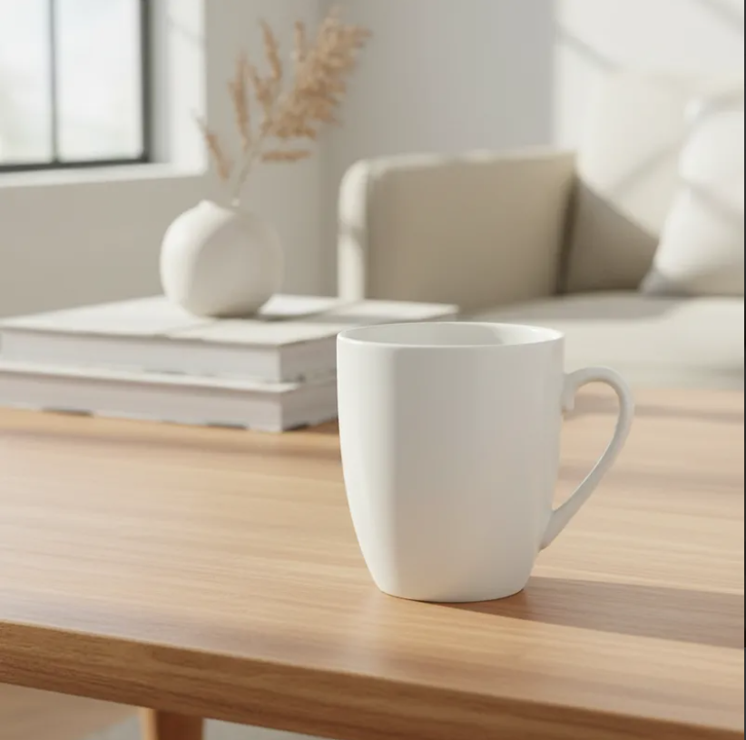 Set X6 Taza De Cer mica Blanca-2