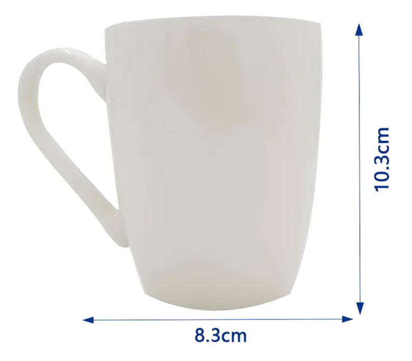 Set X6 Taza De Cer mica Blanca-4