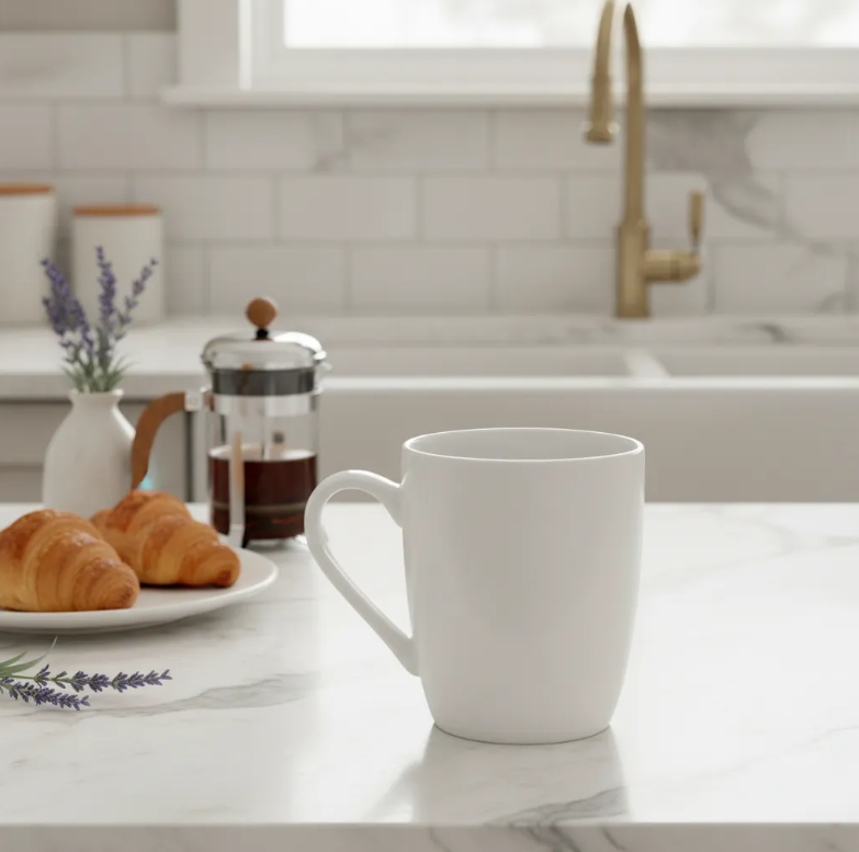 Set X6 Taza De Cer mica Blanca-5