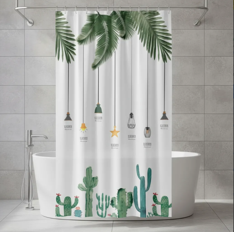 Cortina de Baño de Peva con Estampado de Captus-2