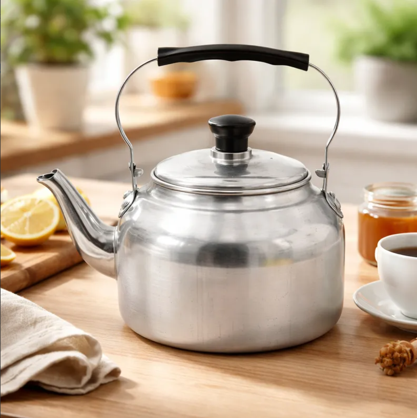 Tetera de Aluminio 4 Litros con Mango Negro-1