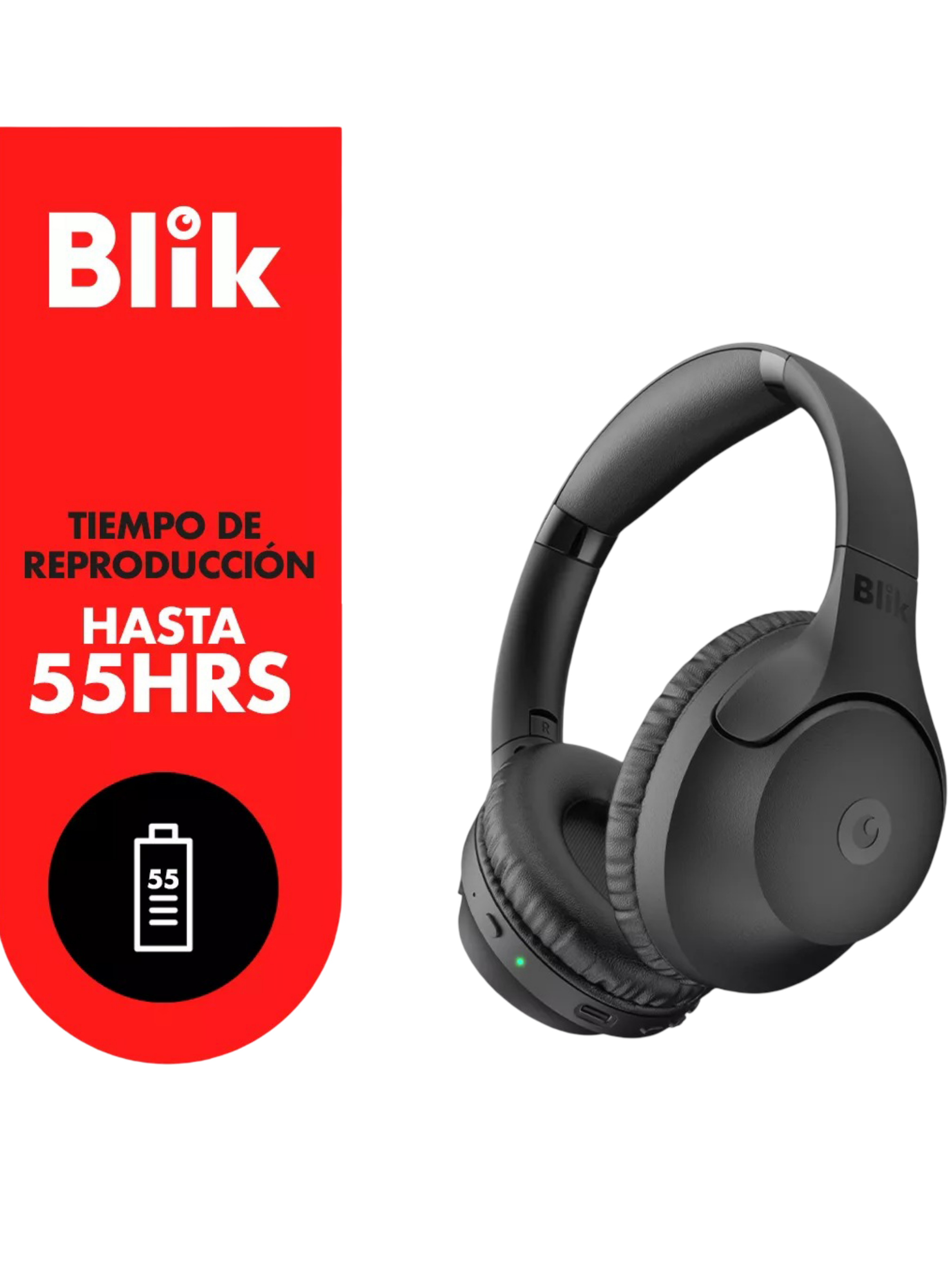Audífonos Bluetooth Blik Soul600, 55 Hrs-3