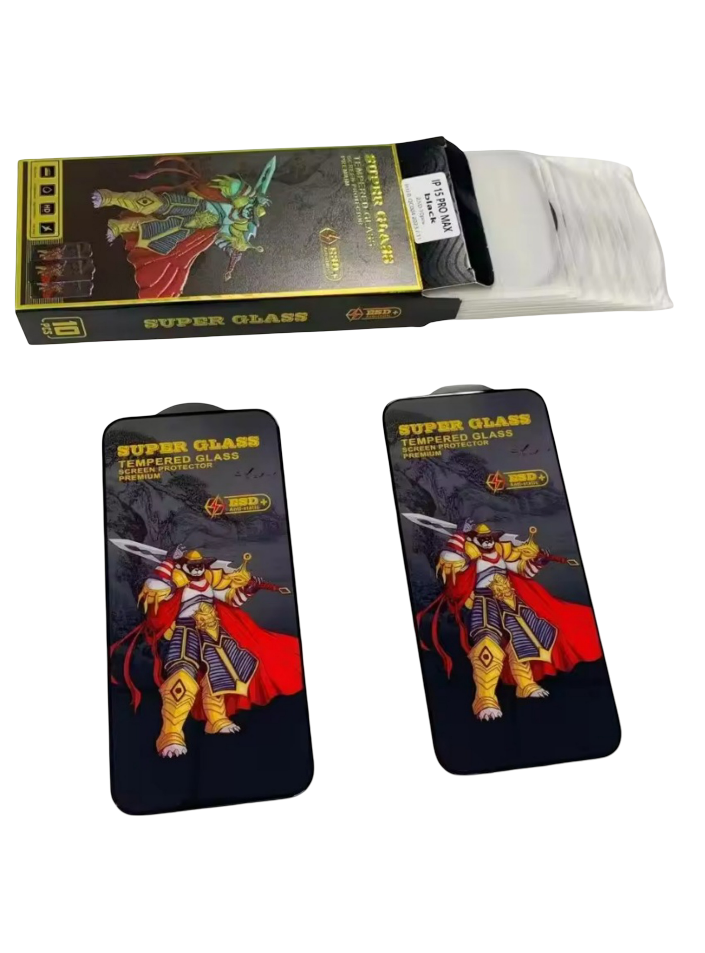 Pack Oferta de 10 Láminas Premium OG Armor Panda ESD para iPhone 15 Plus!!-4