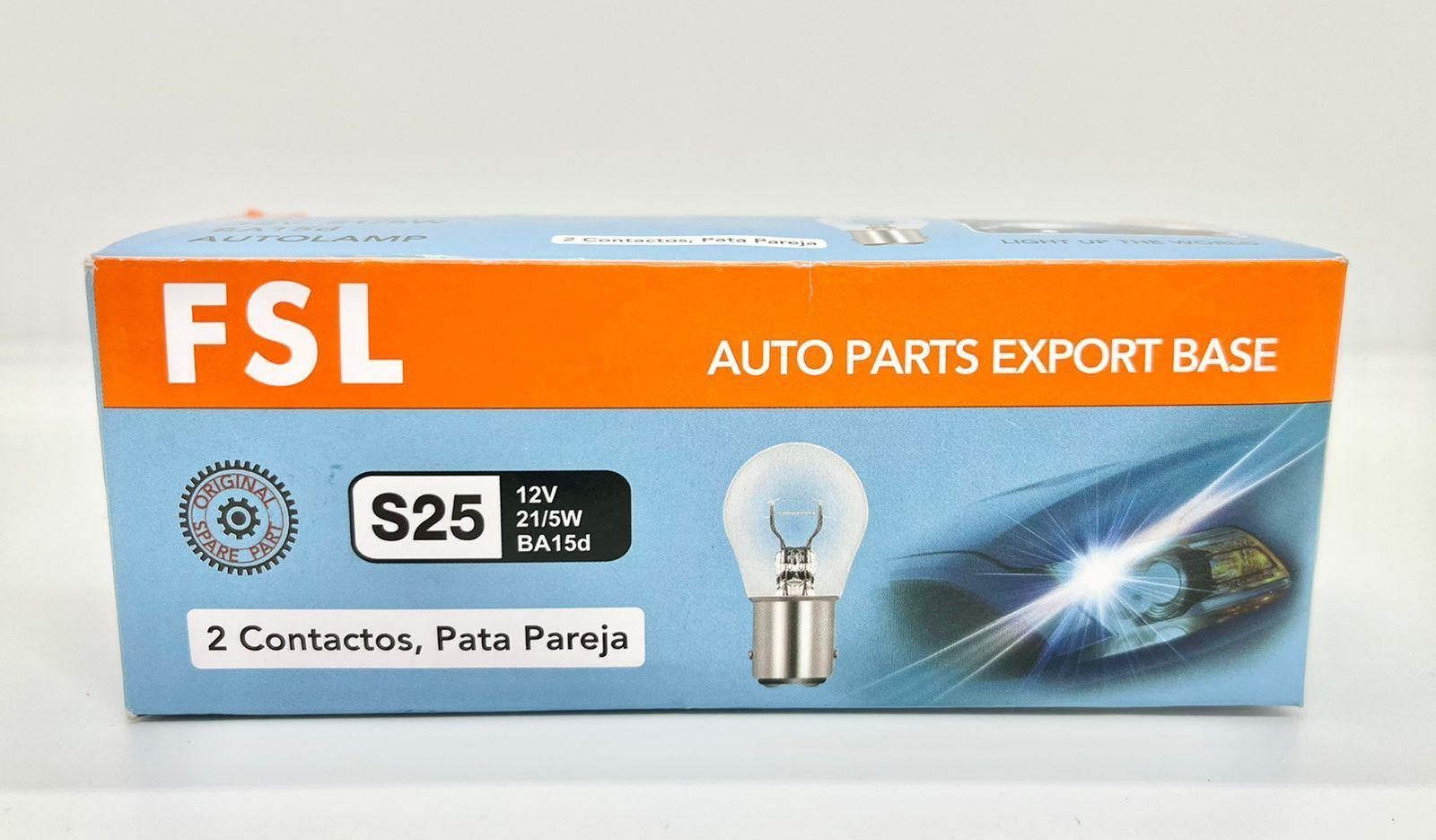 AMPOLLETA S25 12V 21/5W (ba15d) 2CONTACTOS, PATA PAREJA FSL X20 UNIDADES-2