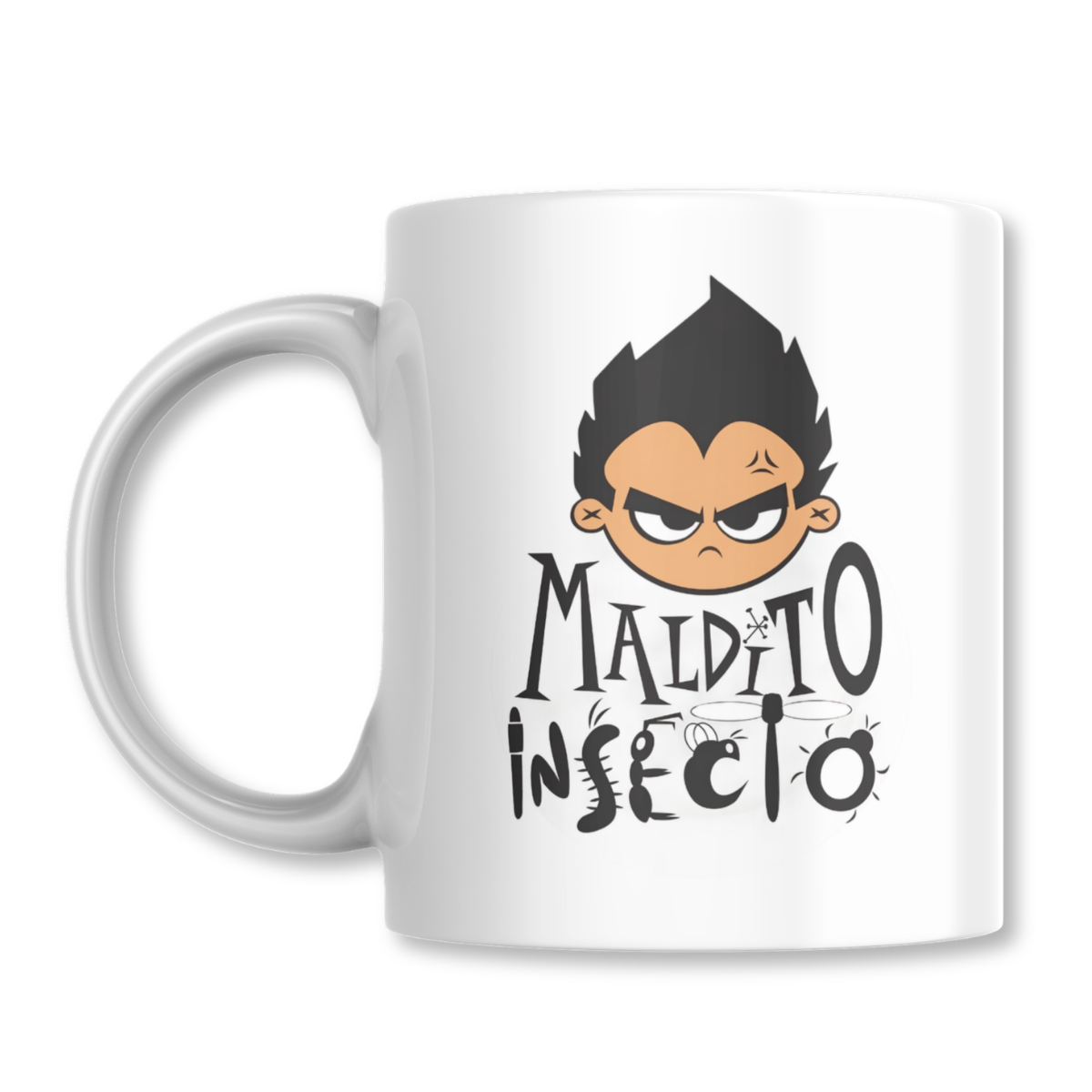 Taza Vegeta Maldito Insecto Dragon Ball Z Tazon 325ml-0