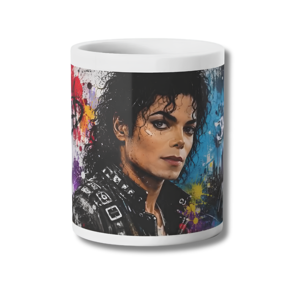 Taza Michael Jackson Bad Mural Color Tazon 325ml-2
