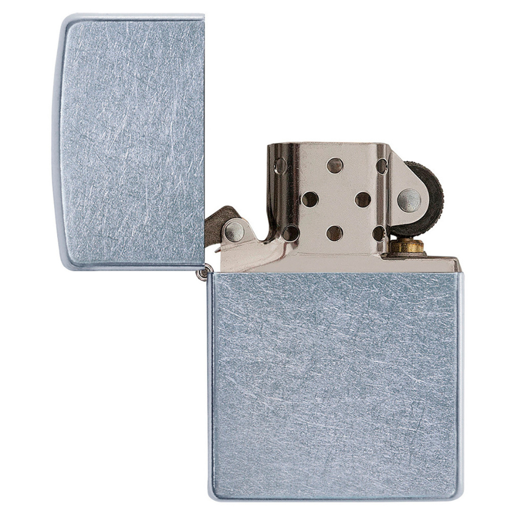 Encendedor Zippo Lighter Street Chrome Plateado Zp207-2