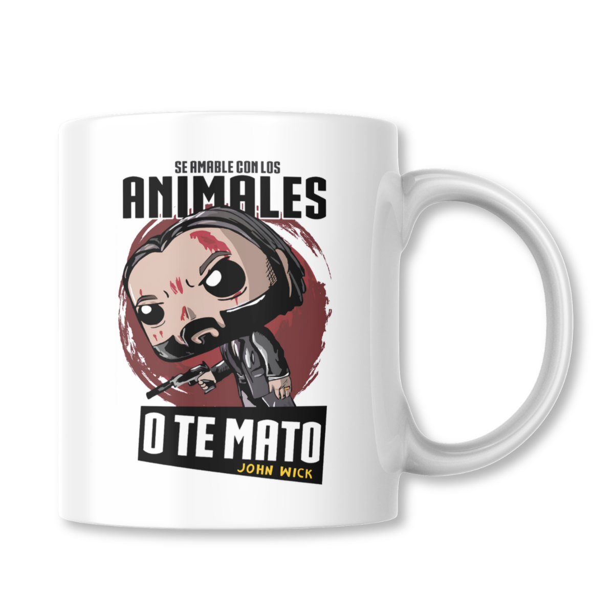 Taza Se Amable con los Animales John Wick Tazon 325ml-1