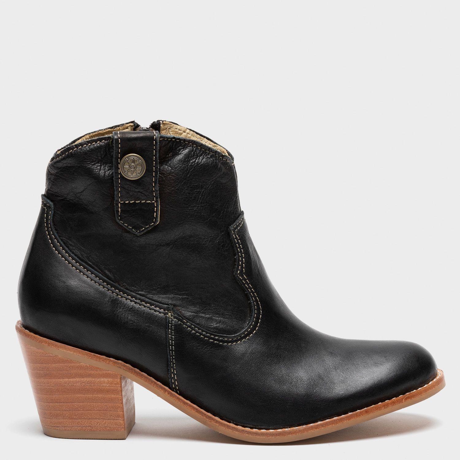 Bota Casual Arrow Cuero Negro-0