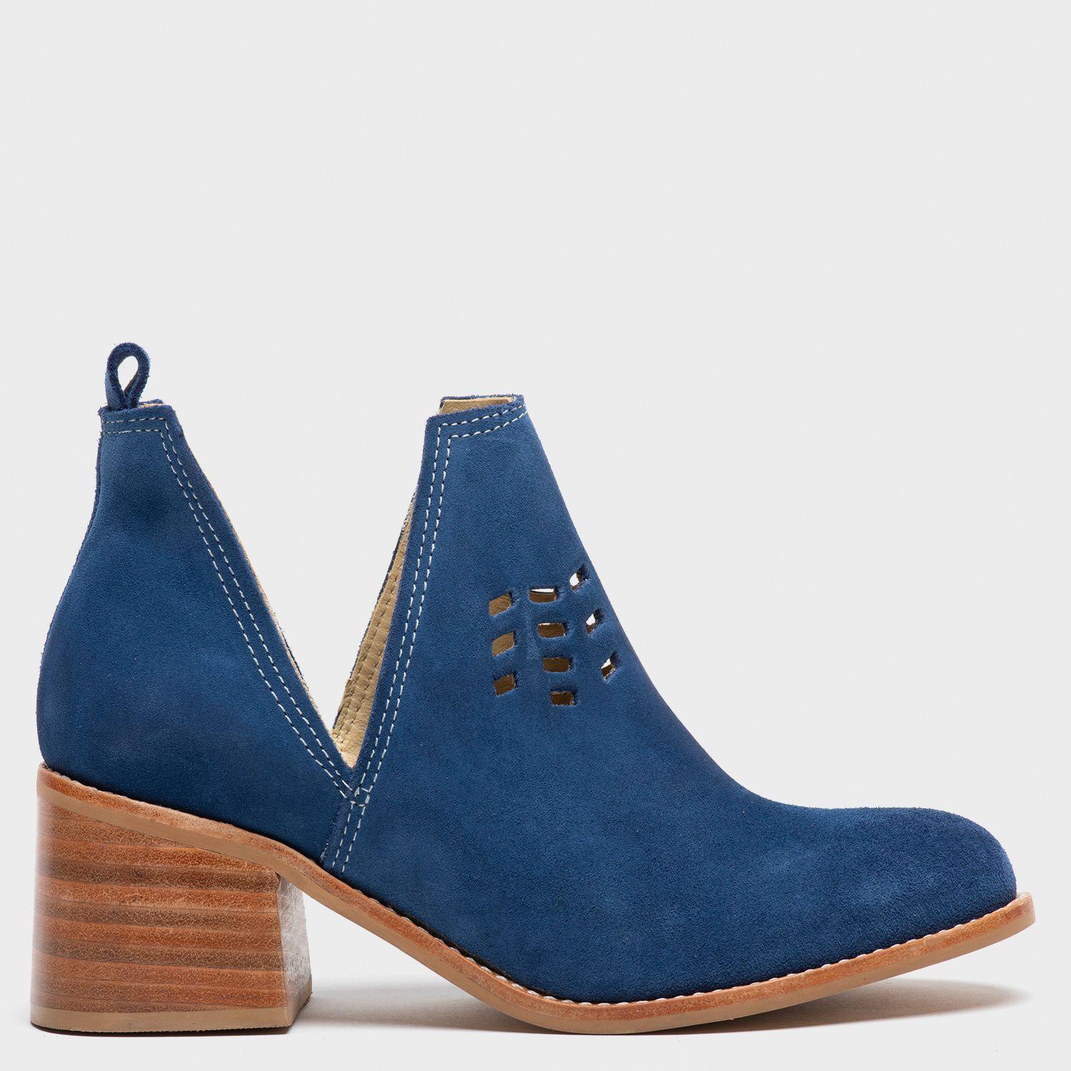 Botín Casual Lady Cuero Cobalto-0