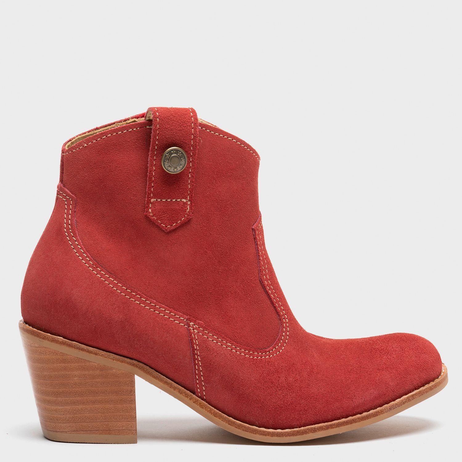 Bota Casual Arrow Cuero Rojo-0