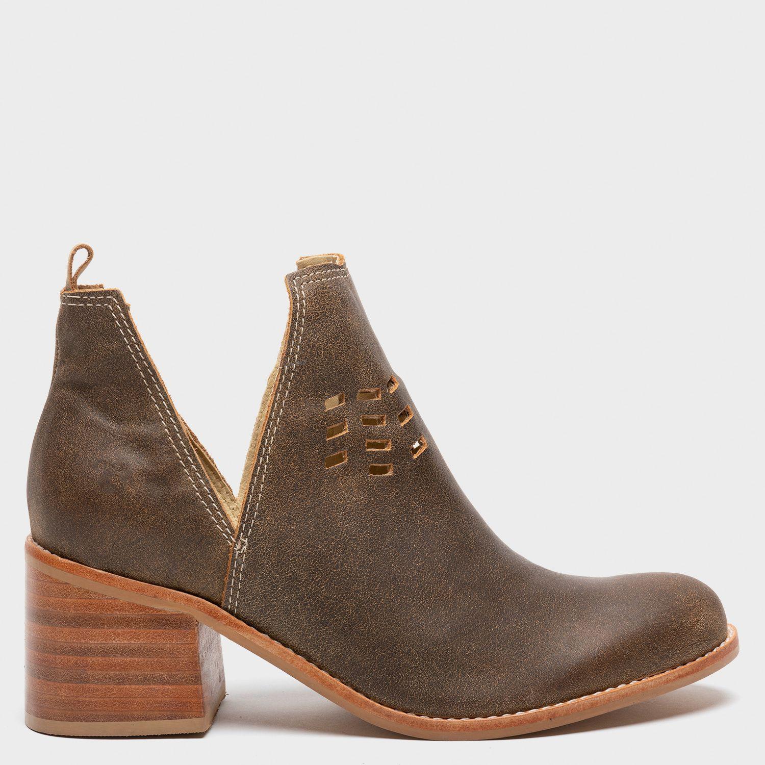 Botin Casual Lady Cuero Cafe-0