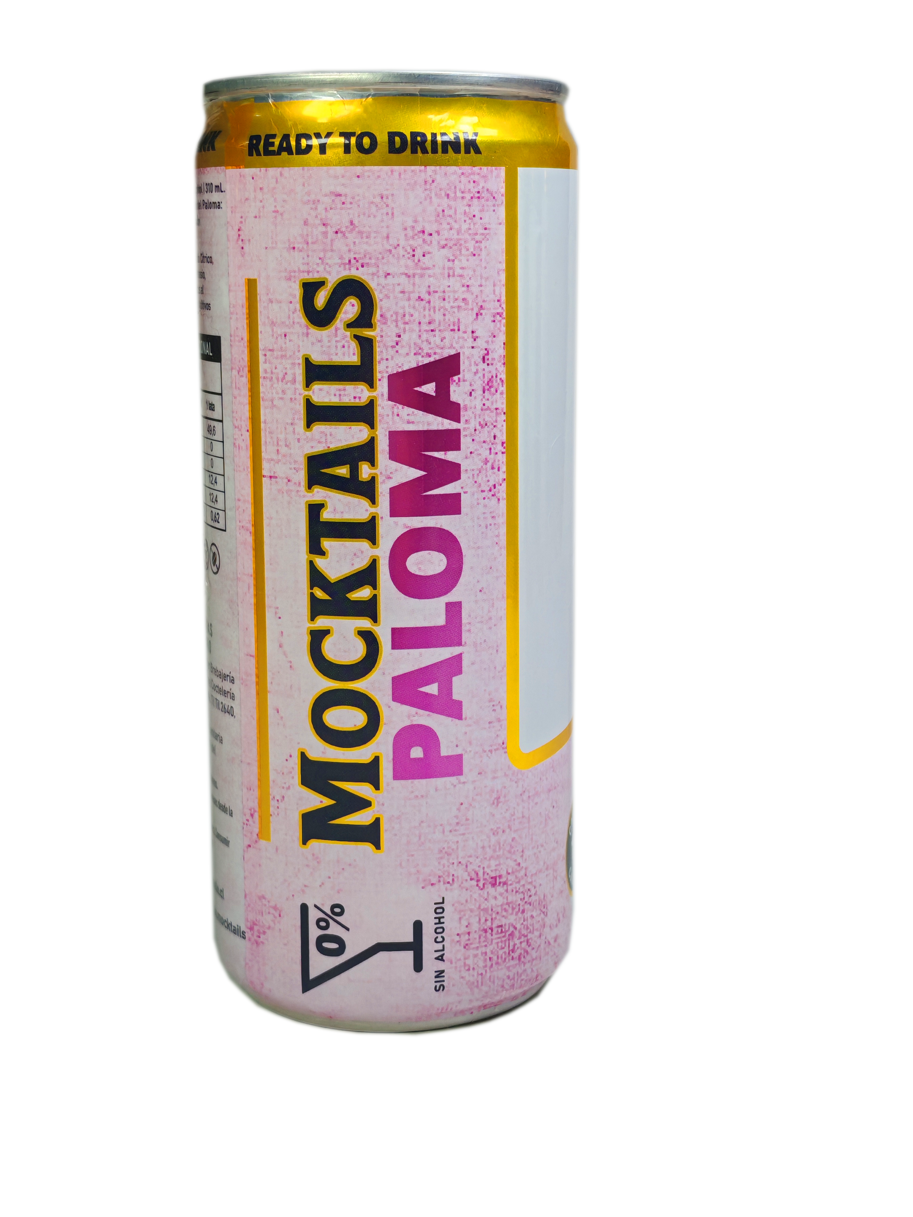 Paloma cocktail sin alcohol, latas de 310 cc, 4 unidades-3