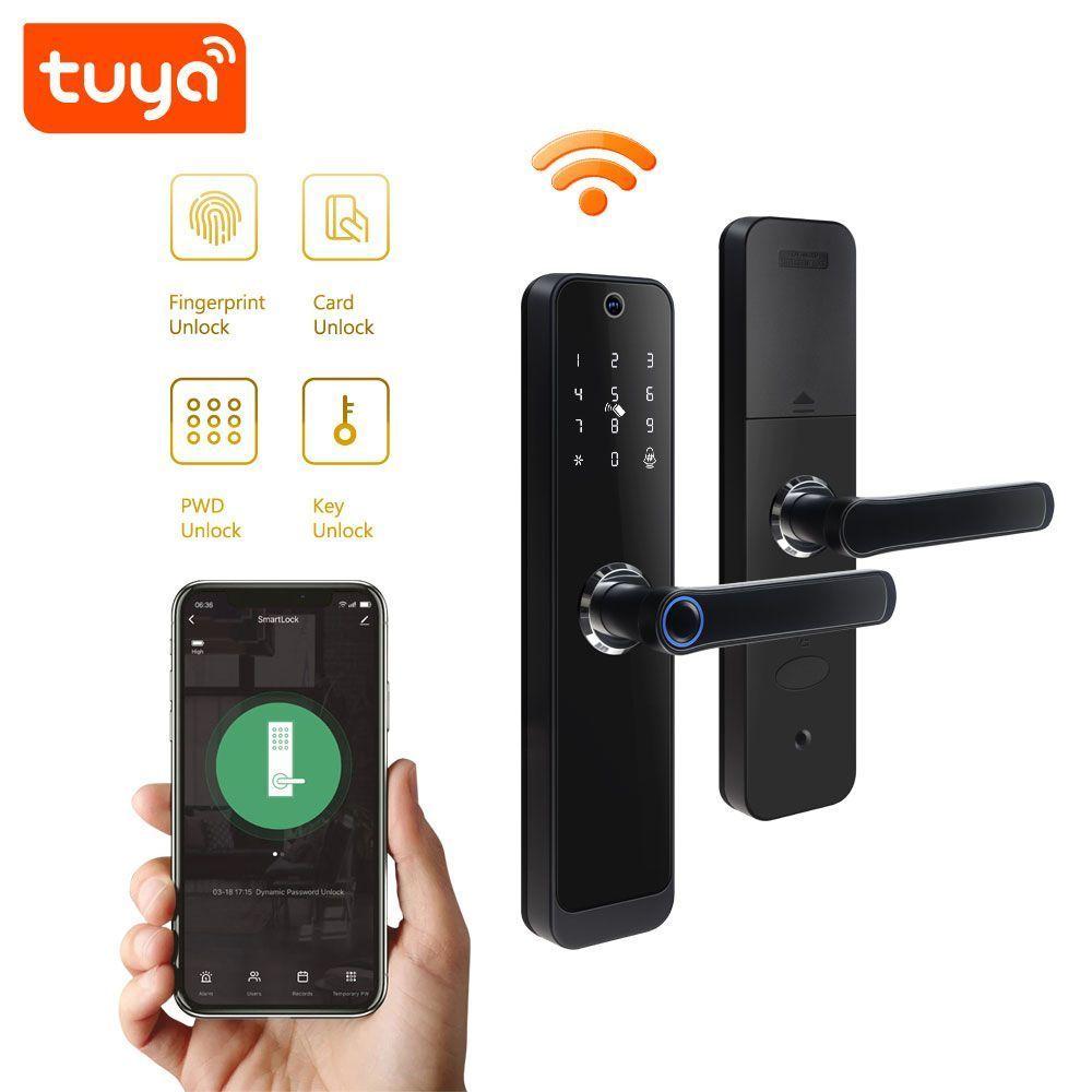 Cerradura Wifi Inteligente Con Cámara HR07-P Con Lector De Huella-5