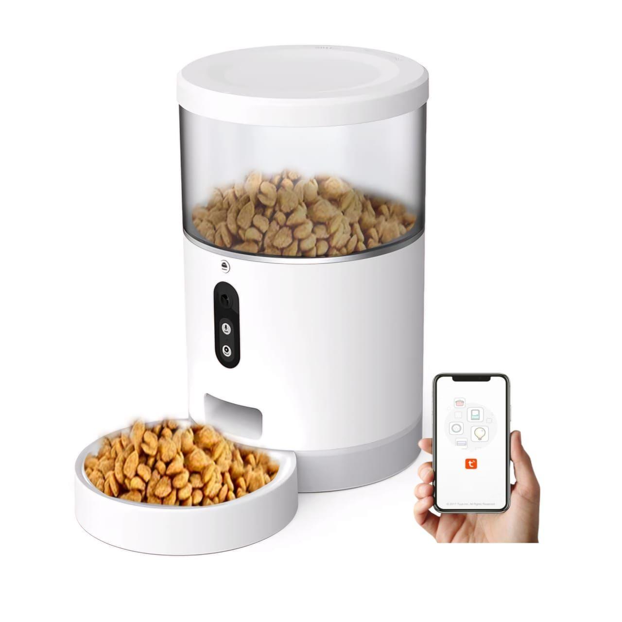 Dispensador de Comida Para Mascotas Wifi Inteligente Con Cámara.-0