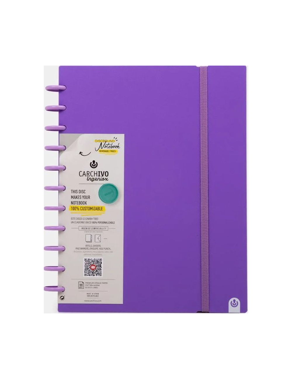 CUADERNO INGENIOX A5 80H RAYAS MALVA PAS-0
