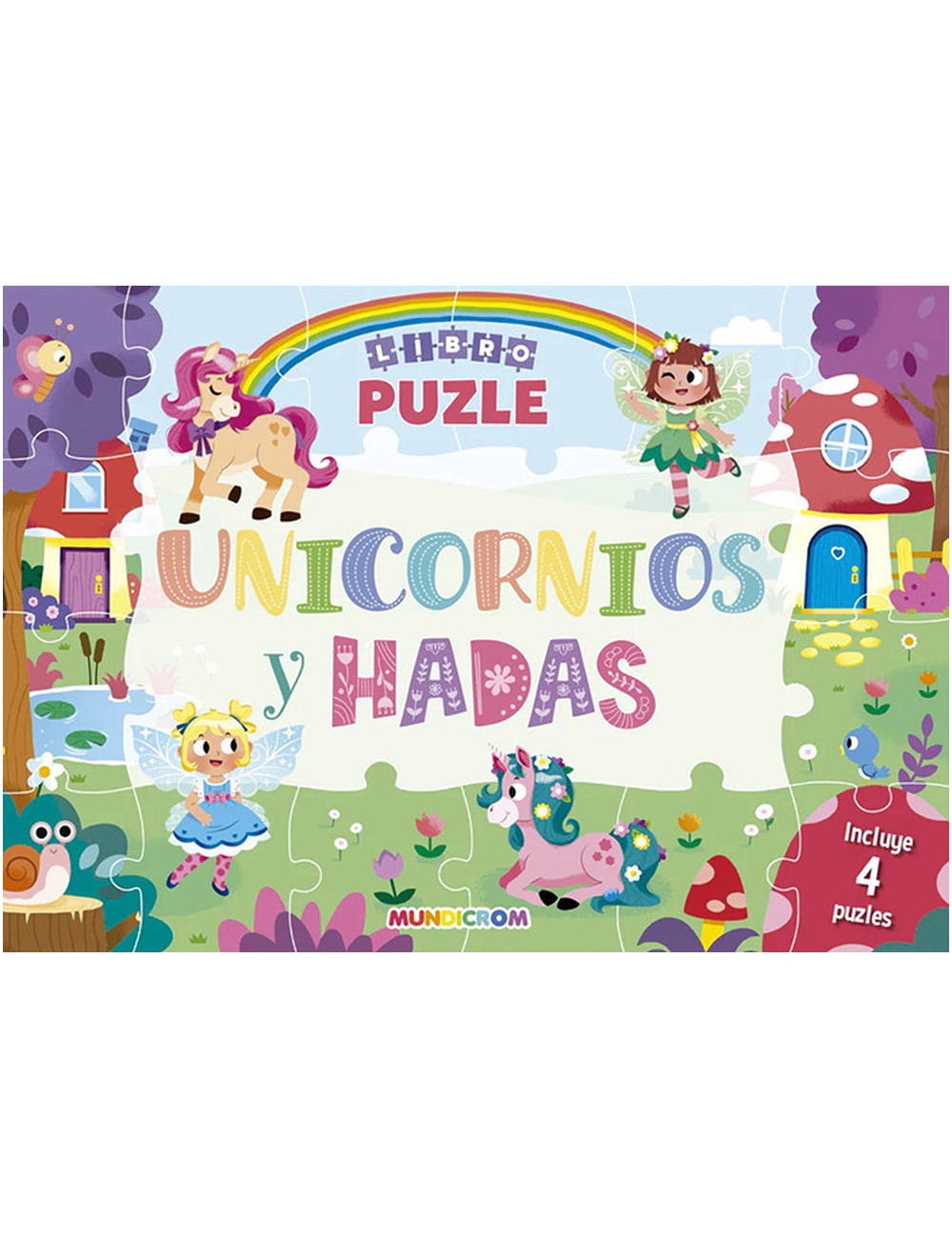 Libro + Puzles Unicornio y Hadas-0