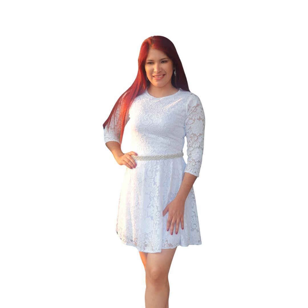VESTIDO DE NOVIA ACAMPANADO MATRIMONIO CIVIL SN49-0